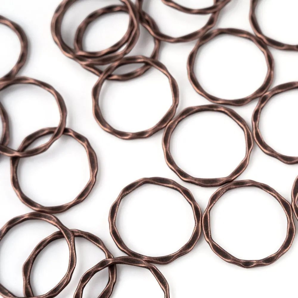 коннектор "кольцо №2", цвет красная медь, 22x1.5 мм