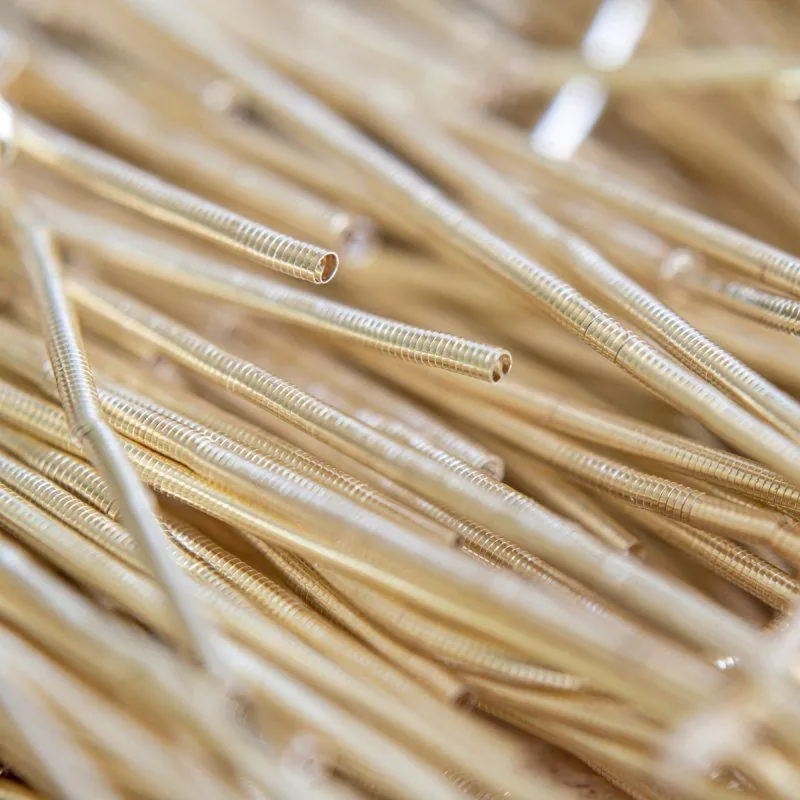 канитель мягкая, цвет бледное золото, 1 мм