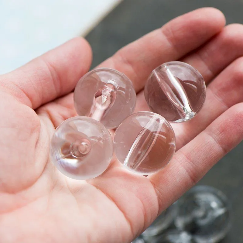 бусина, акрил 24, цвет прозрачный, 24 мм