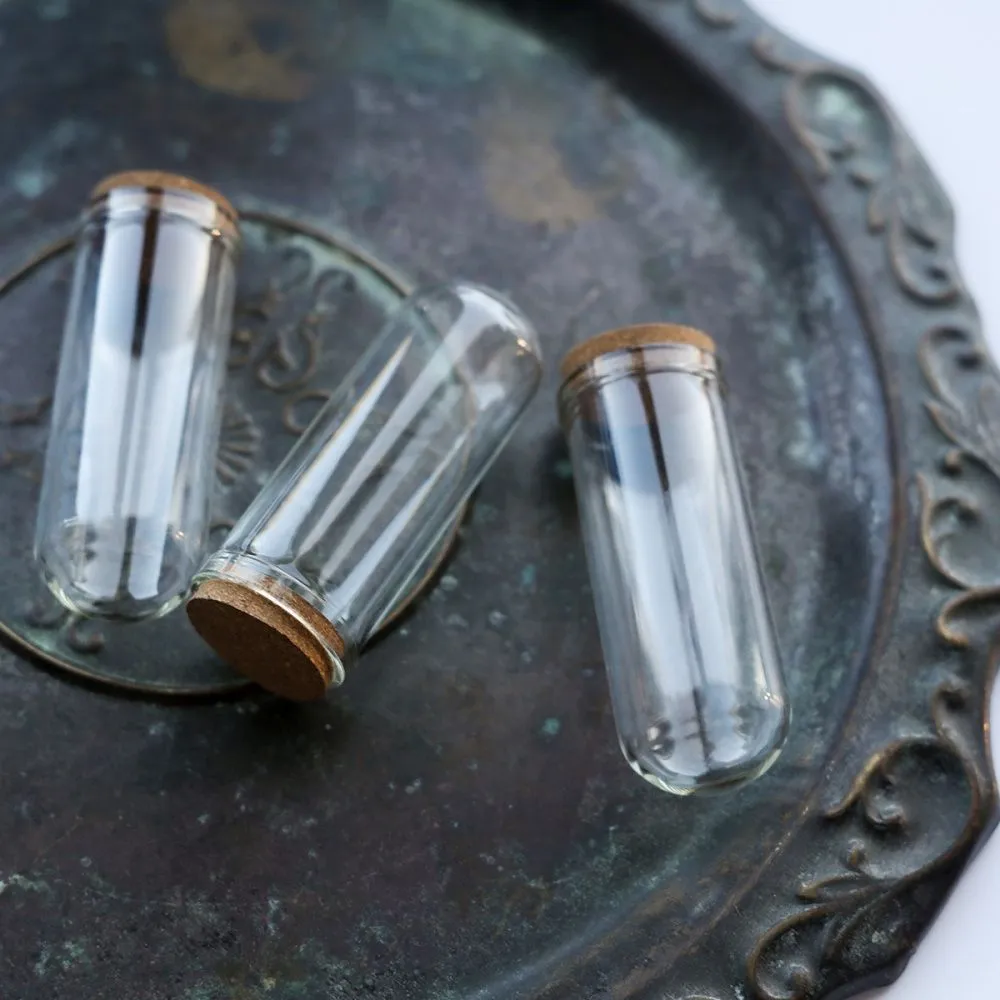 колба с крышкой, прозрачная, 71.5x28 мм