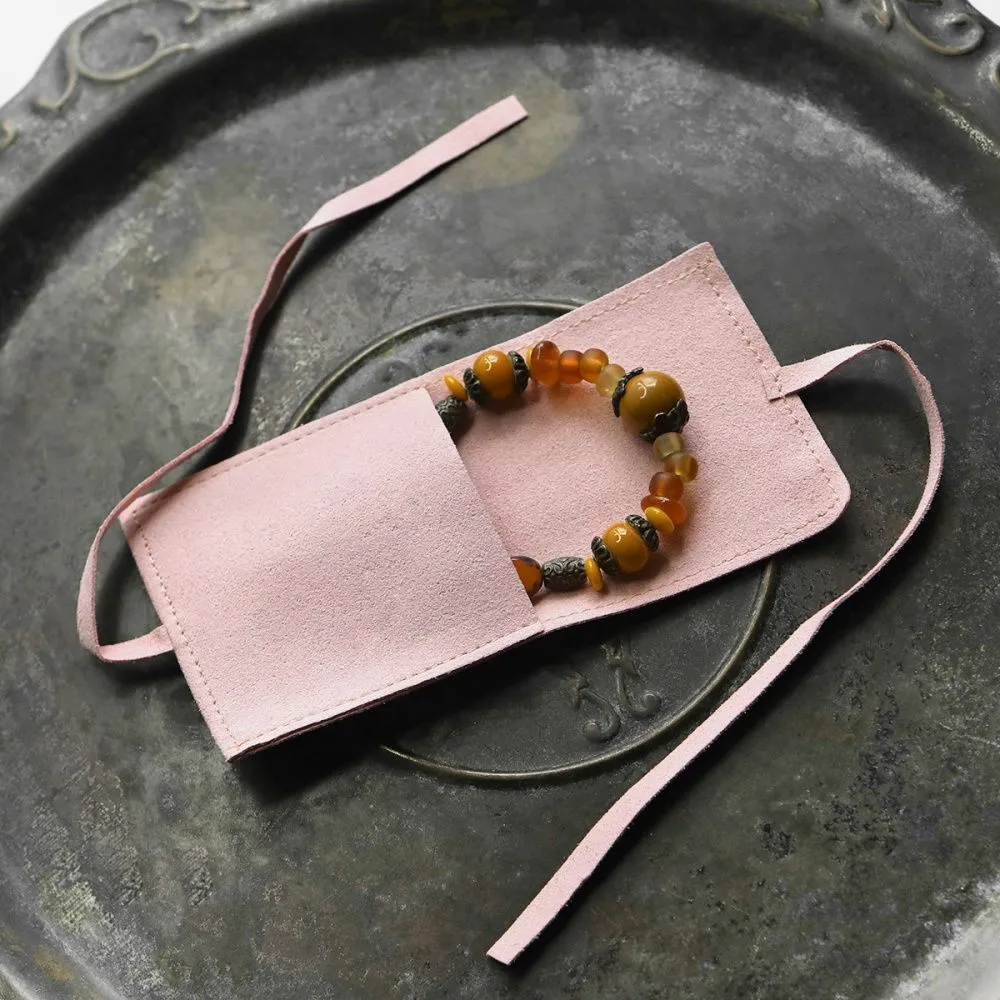 конверт для украшений, микрофибра, цвет розовый, 60х60 мм