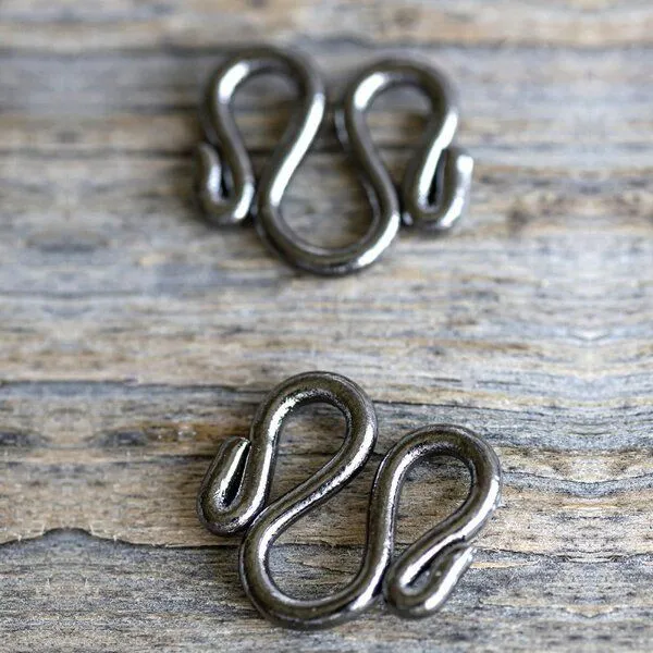 Замочки замок для украшений "м", цвет черный, 14.5x12x1.5 мм