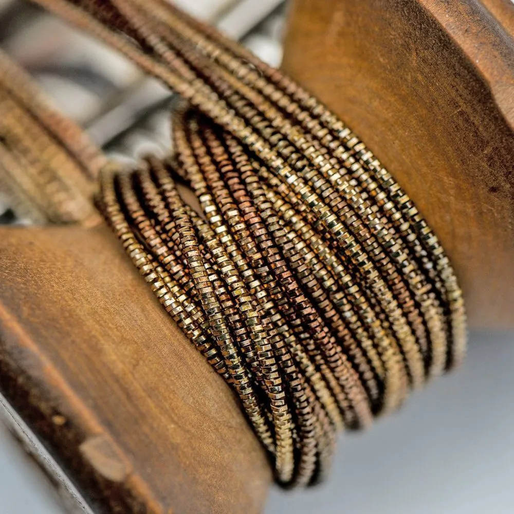 канитель трунцал, цвет бронза, 1.2 мм