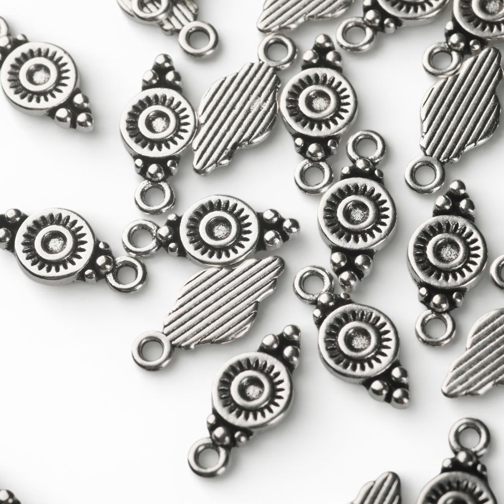 подвеска металл "митра", цвет античное серебро, 16x7x1.5 мм