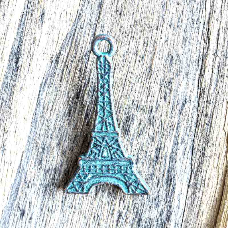 подвеска металлическая "башня", цвет античная бронза/патина, 25x13x2 мм