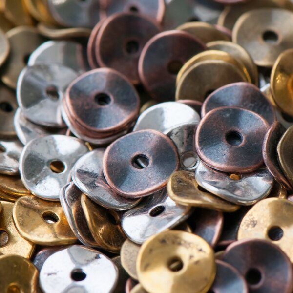 разделитель для бусин "диск", цветовой микс, 10х1 мм