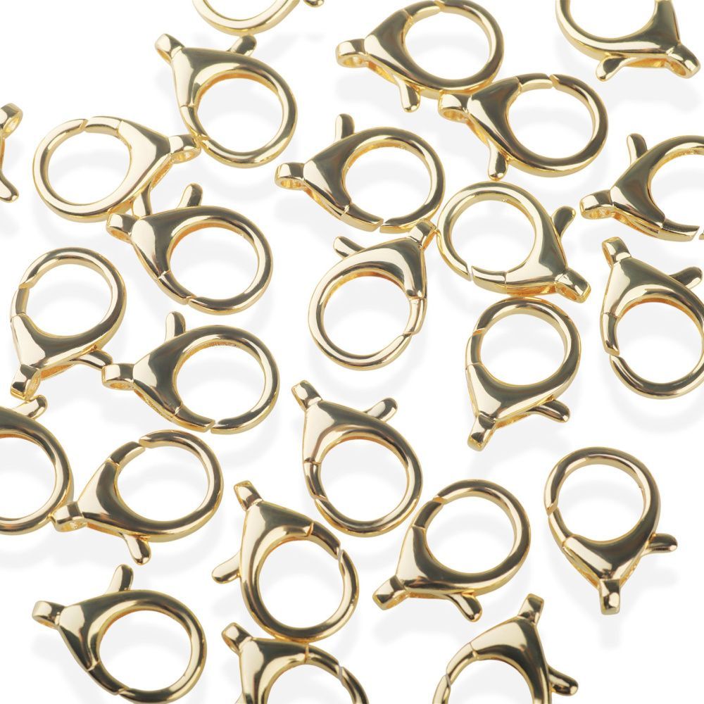 замочек-лобстер, позолота, 20x15x4.5 мм