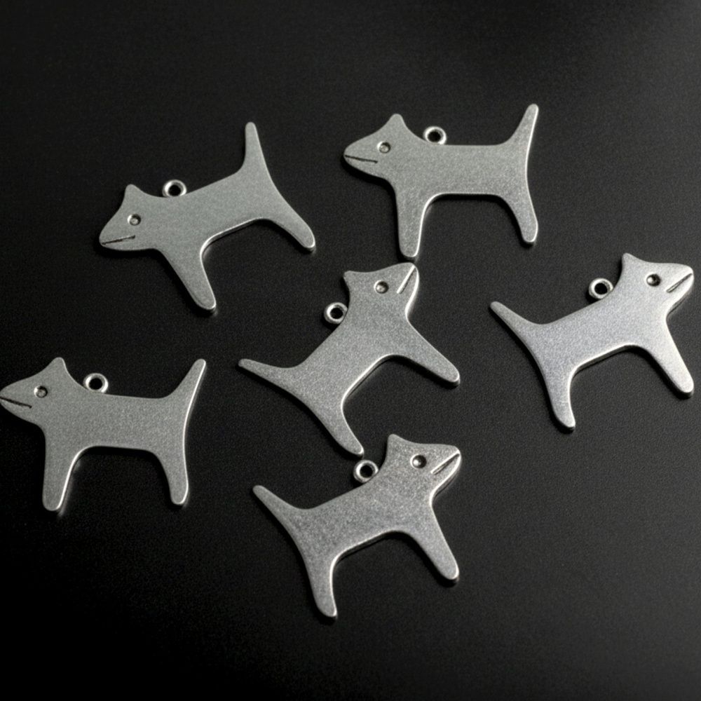 подвеска металлическая "добби", цвет античное серебро, 35x18x1.5 мм