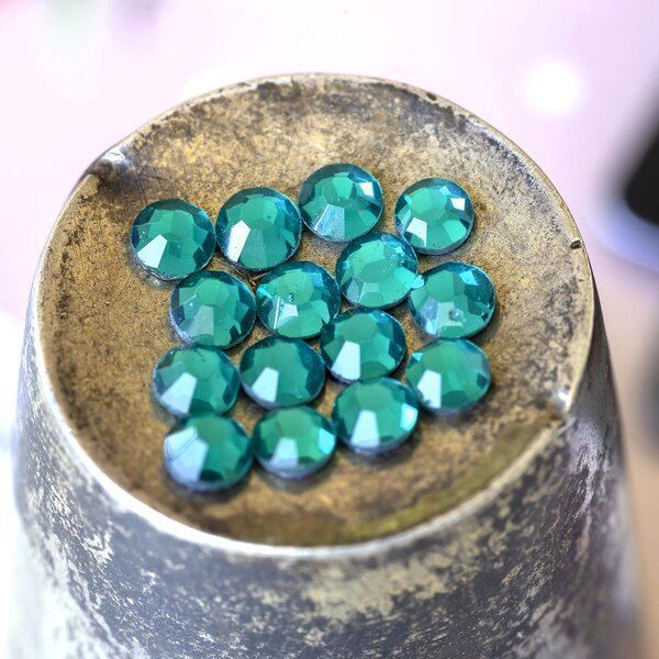 стразы термоклеевые горячей фиксации dmc, бирюзовый, ss16