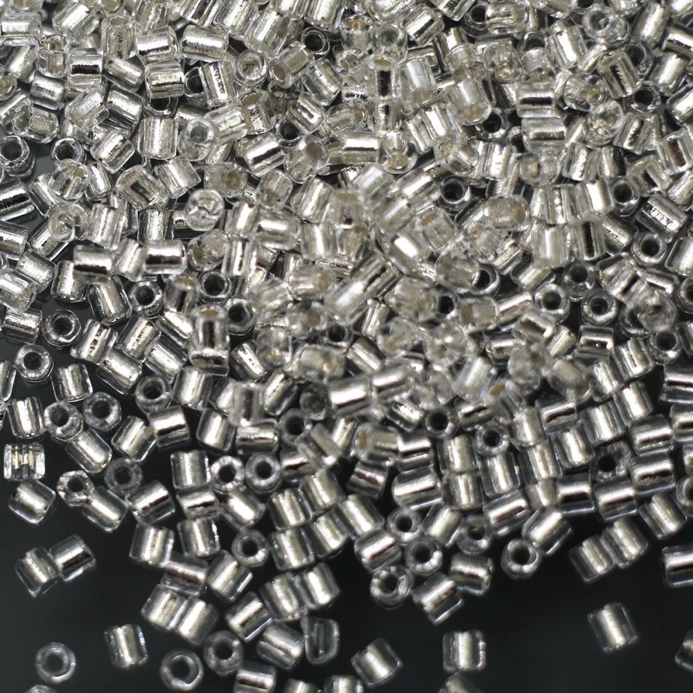бисер "радуга", рубка, цвет прозрачный/серебрение (уп 7 г)