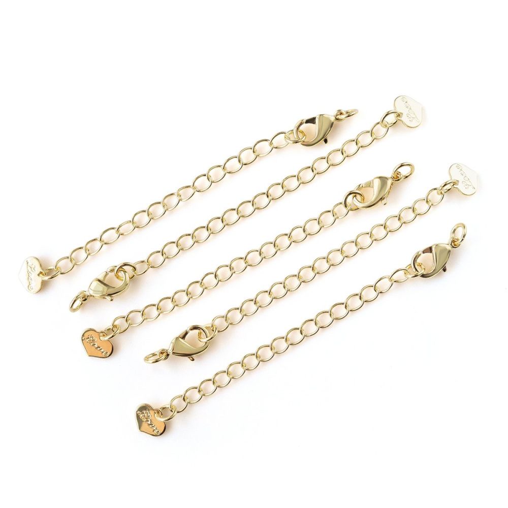 замочек-лобстер с удлинителем, позолота, 67 мм