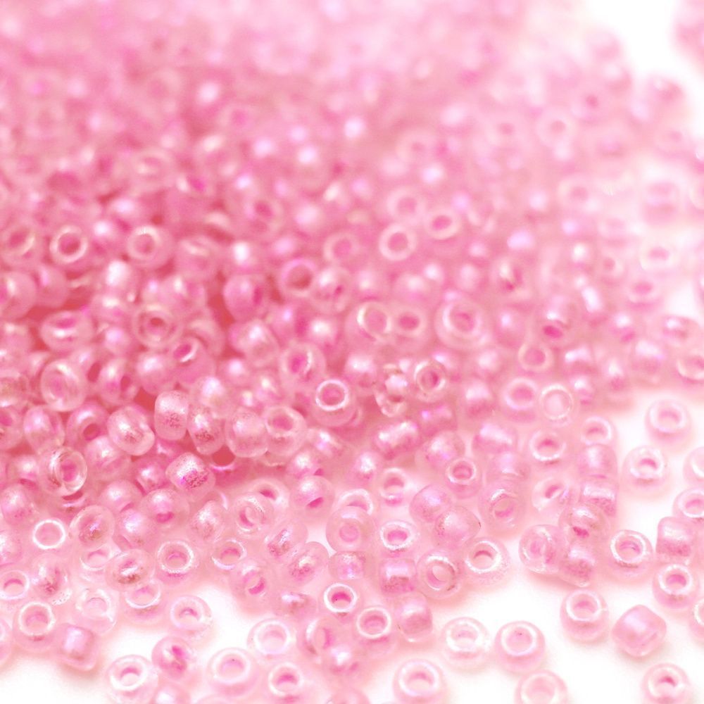 бисер "радуга", цвет розовый вн.окрашен ав 12/0  (уп 7 г)