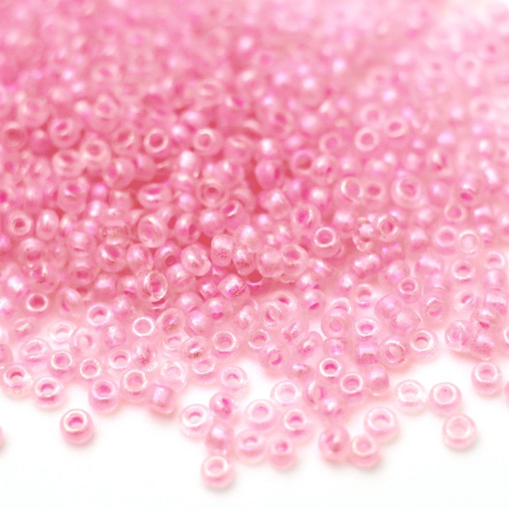 бисер "радуга", цвет розовый вн.окрашен ав 12/0  (уп 7 г)