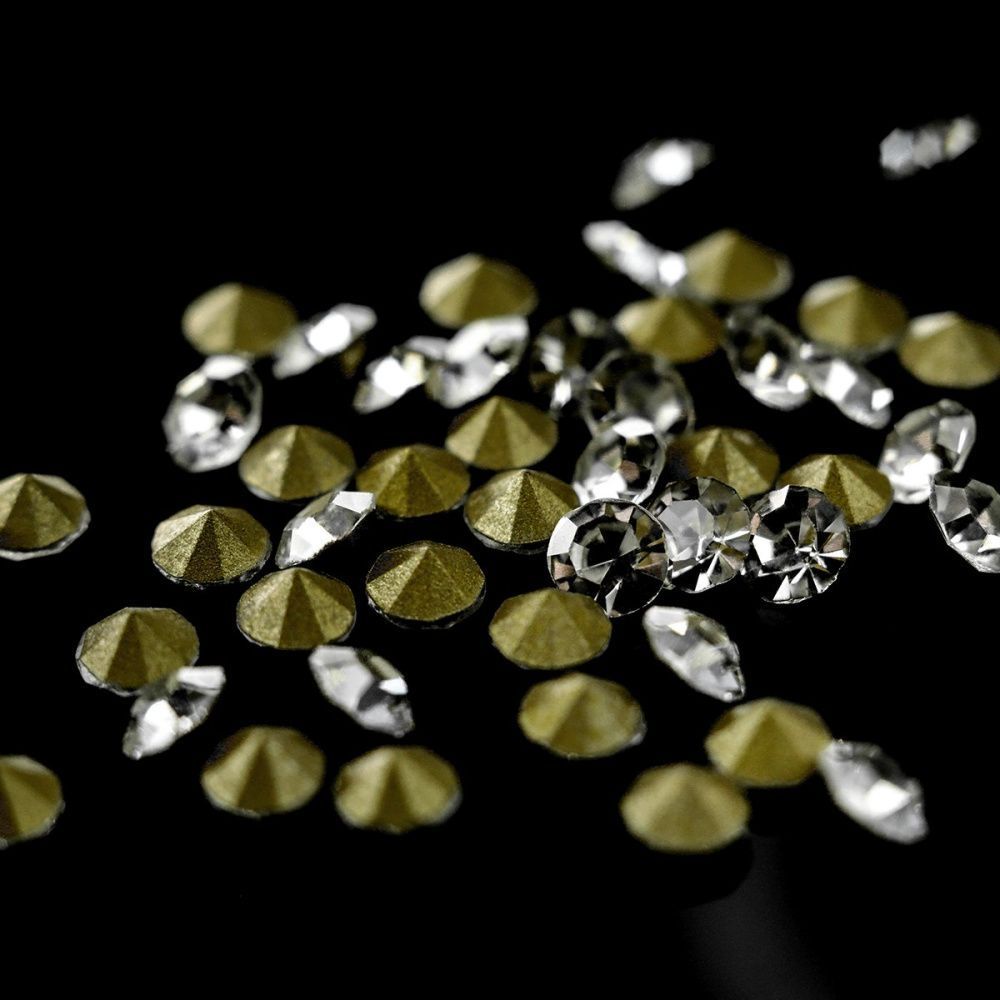 стразы ювелирные, конические, стекло, цвет crystal, 3.8 мм