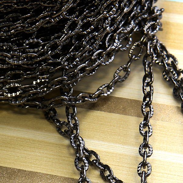 цепочка "бран", цвет черный, звено 1х3.6х5.4 мм