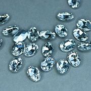 Кабошон стекло Кристалл, овальный, цвет Crystal, 14х10 мм