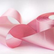 Лента, атлас, цвет розовый, ширина 50 мм