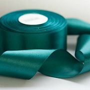 Лента, атлас, цвет бирюзовый темный, ширина 50 мм