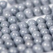 Бусина имитация нефрита 8, цвет серый, колорир., 8 мм (стренд 12 шт.)
