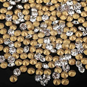 Стразы ювелирные, стекло, цвет Crystal, 4.9-5 мм (уп 20 шт)