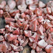 Бусина из ракушки, "Шелл", цвет персиковый, размерный микс (уп. 20 г)