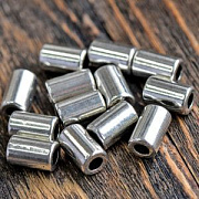 ЕС бусина металл "Тубус", цвет античное серебро, 15x9.5 мм