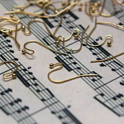 Швензы "Крючок", цвет золото, 11х22 мм