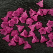 Бусина, акрил "Колокольчик", матовая, цвет малиновый, 14x10 мм