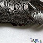 Проволока стальная для браслетов, с памятью, цвет стальной, 0.6х55 мм