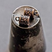 Концевик для шнура "Туесок", цвет красная медь, 13x8.5 мм