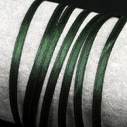 Лента, атлас, цвет темно-зеленый, ширина 3 мм