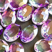 Кабошон стекло Кристалл, овальный, цвет Turmaline #1, 18х13 мм