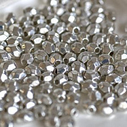 Разделитель для бусин "Семечки", цвет серебро, 4х3.5 мм (уп 50 +/-5 шт)