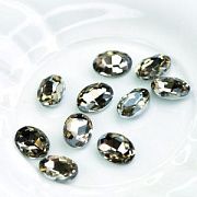 Кабошон стекло Кристалл, овальный, цвет Lt.Col.Topaz, 14х10 мм