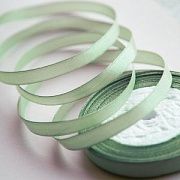 Лента, атлас, цвет зеленый полынный, ширина 10 мм