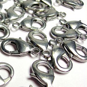 Замочек-лобстер, цвет серебро, 6х10 мм
