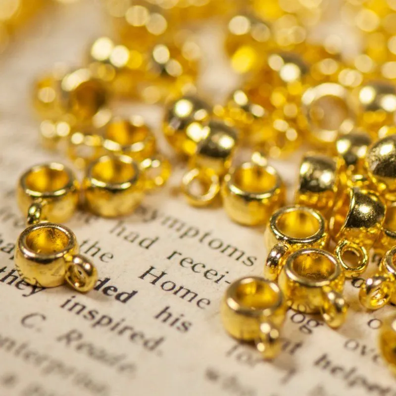 бейл "бочонок", цвет золото, 9x6x4 мм