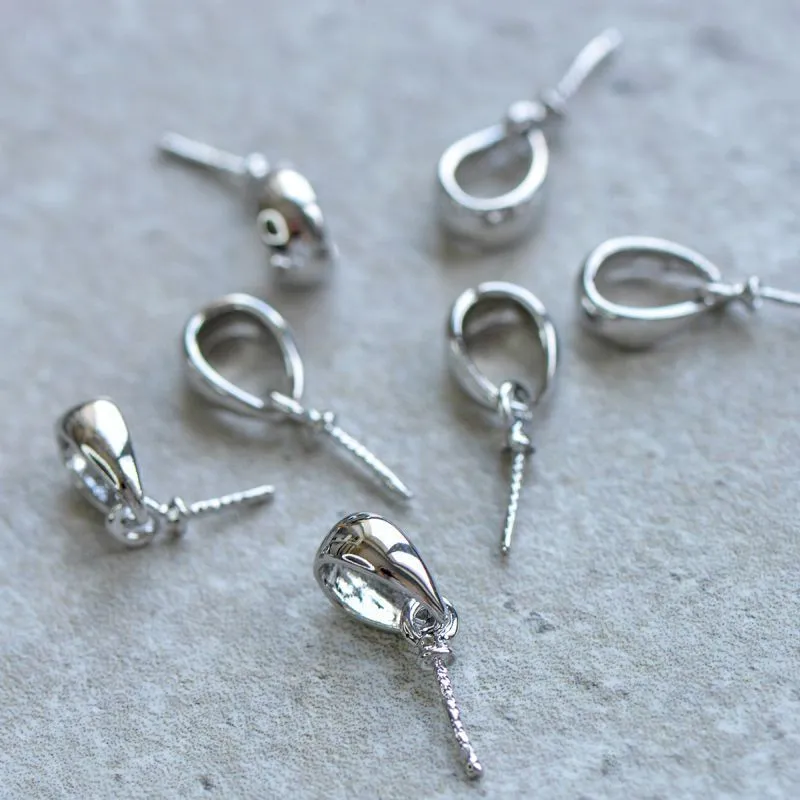 бейл "гвоздик для жемчуга", цвет платина, 20 мм