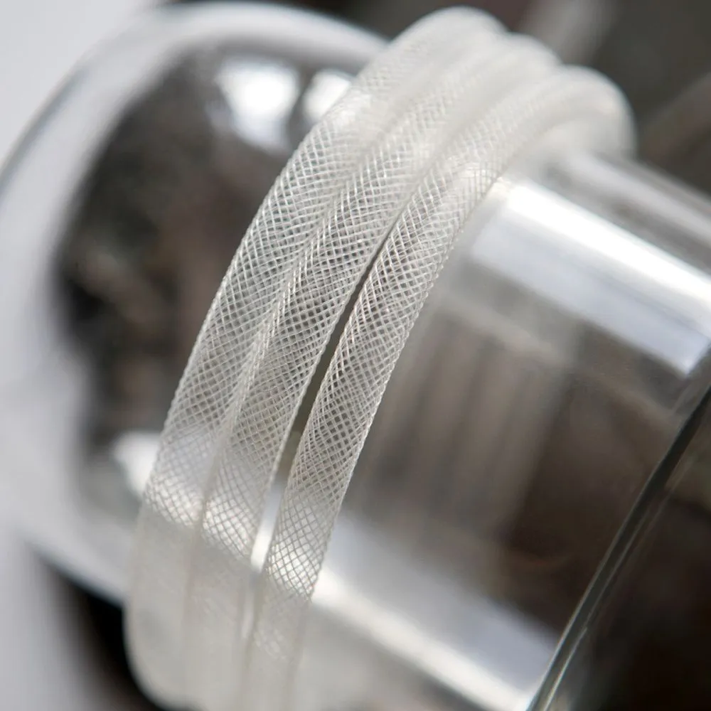 ювелирная сетка, пластик, цвет сливочный, диаметр 8 мм