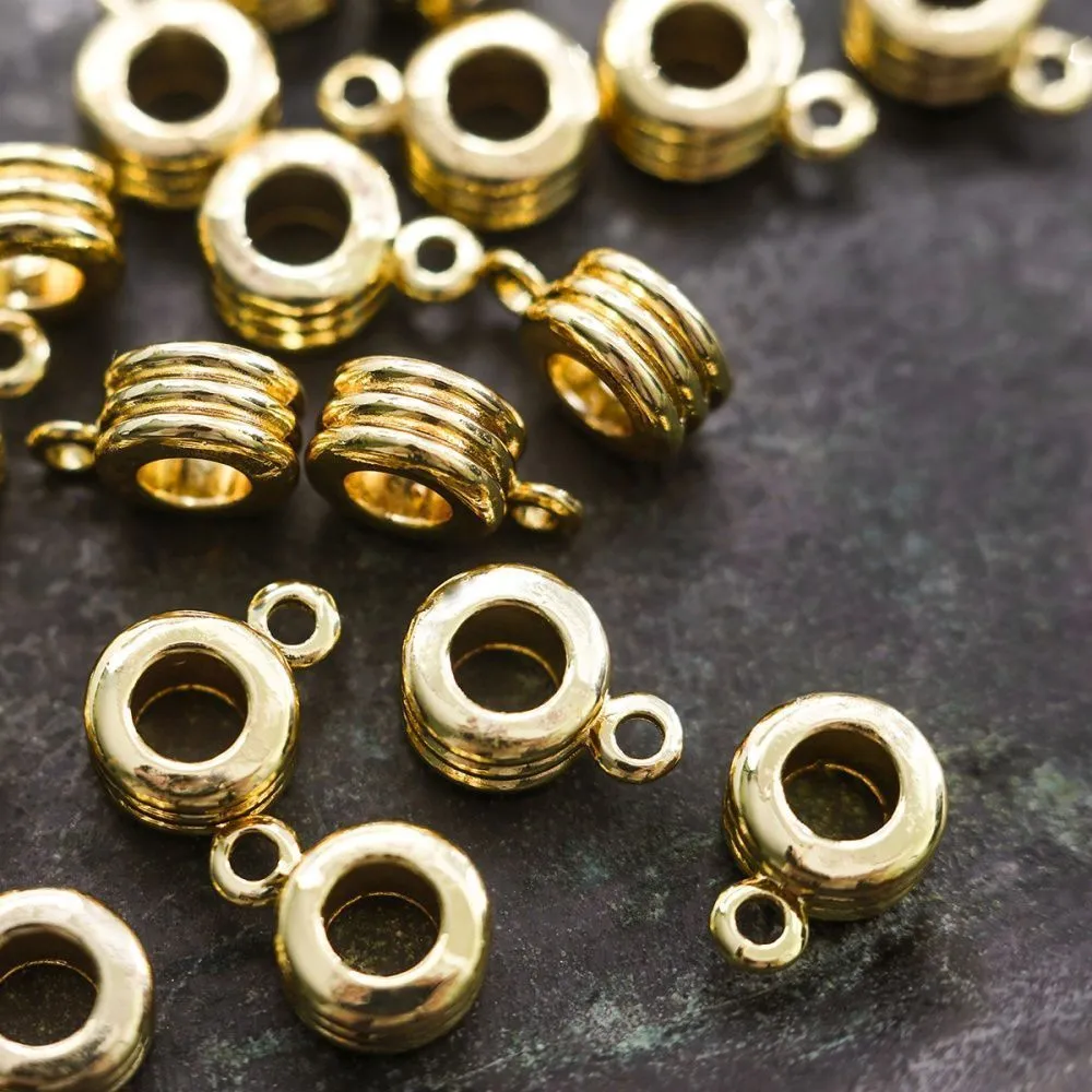 бейл "бублик", позолота, 12х9х5 мм