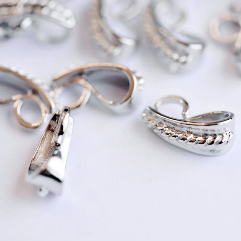 бейл "хеликс", цвет платина, 13x7x6 мм