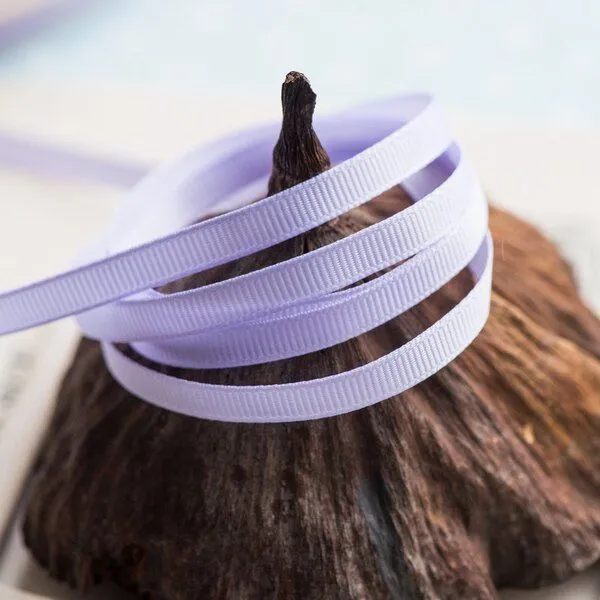 лента репсовая, цвет белый с голубым оттенком, 6 мм ленты