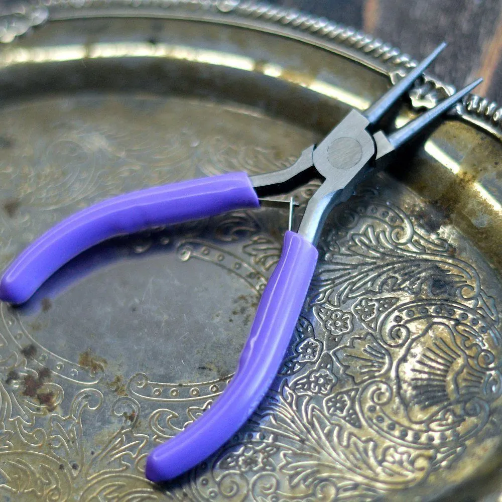 инструмент, круглогубцы, сиреневые ручки, 11.5x8.6x0.9 мм