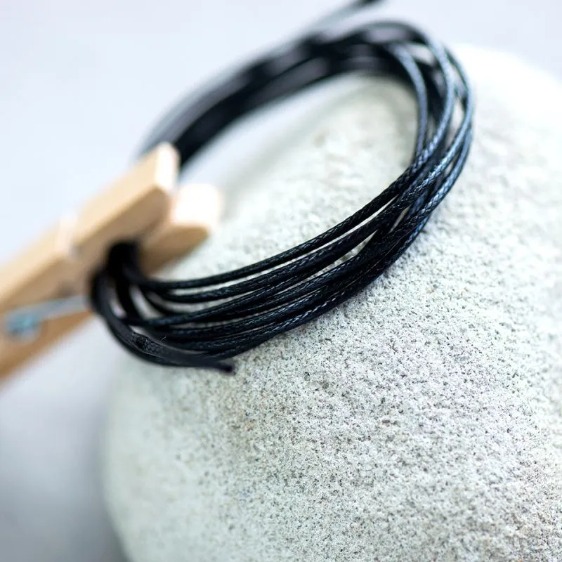 шнур вощеный, цвет черный, 1 мм