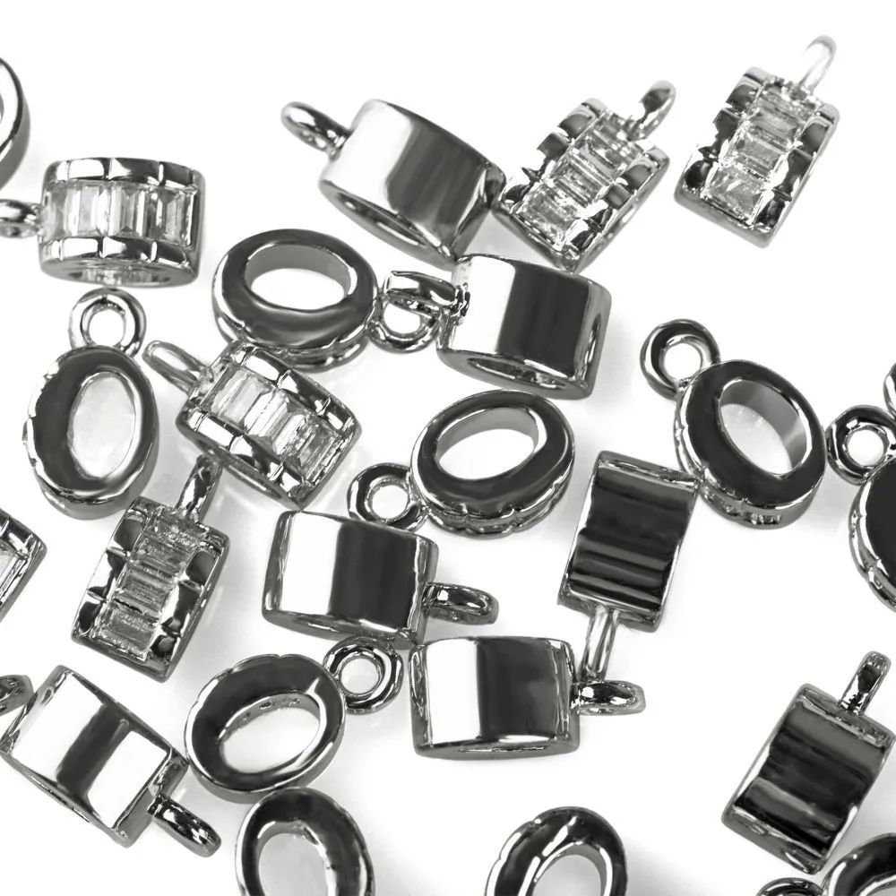 бейл "грид", покрытие платина/циркон, 9.5x4x5 мм