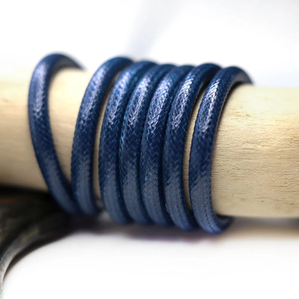 шнур вощеный, цвет темно-синий, 3 мм