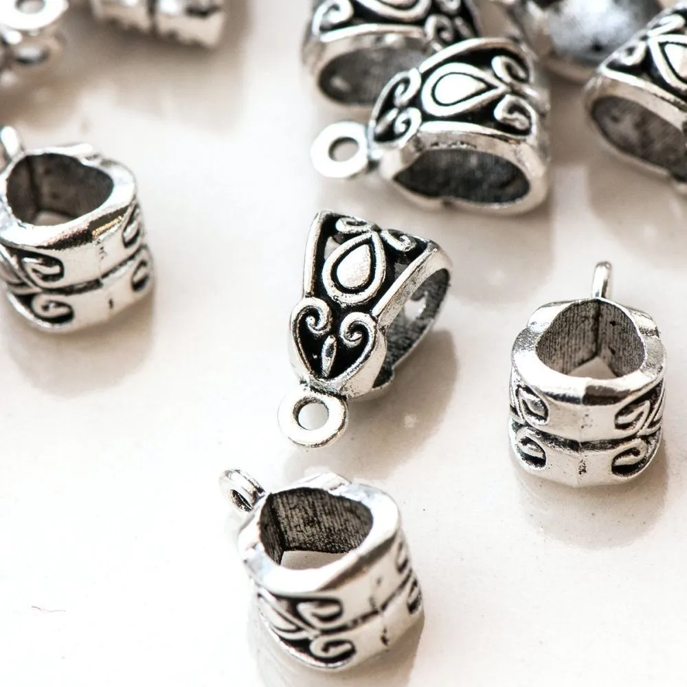 бейл "бута", цвет античное серебро, 13.5х8х8.5 мм