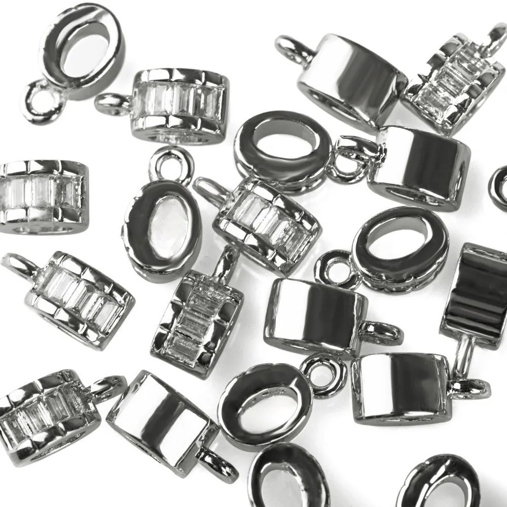 бейл "грид", покрытие платина/циркон, 9.5x4x5 мм