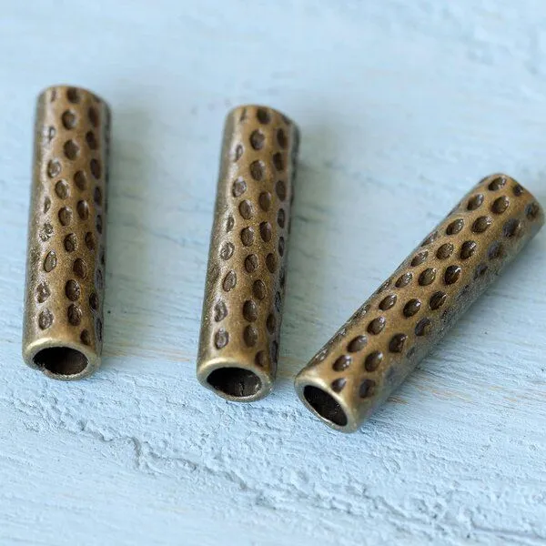 разделитель "туба", цвет античная бронза, 25x6 мм