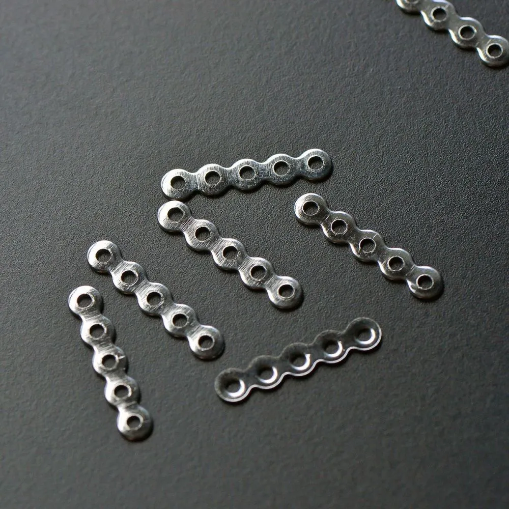 разделитель 5-отв. "лунар", цвет платина, 17x3x0.5 мм